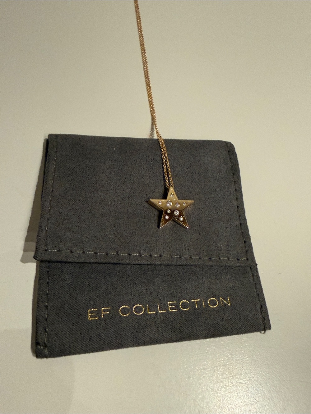 EF Collection 14K Gold Star Necklace